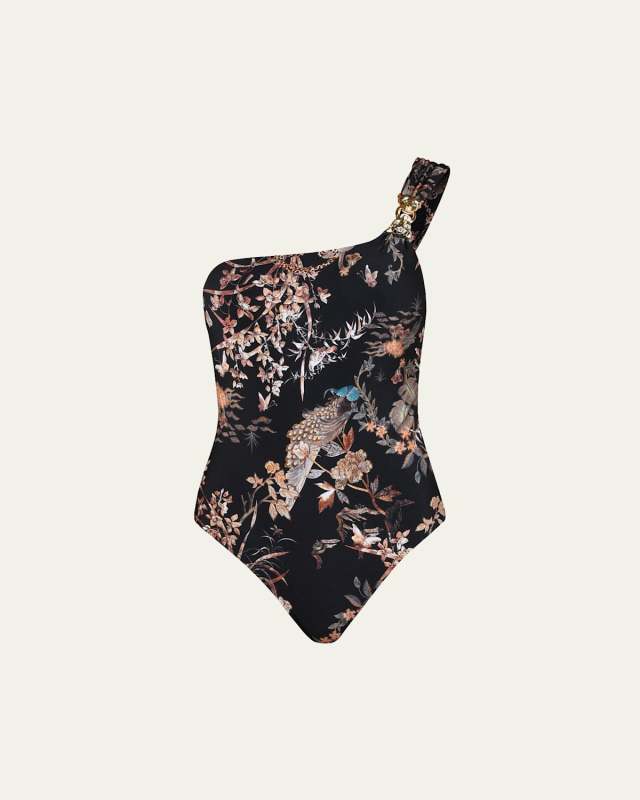 Karmin Jungle Asymmetric One-Piece Swimsuit